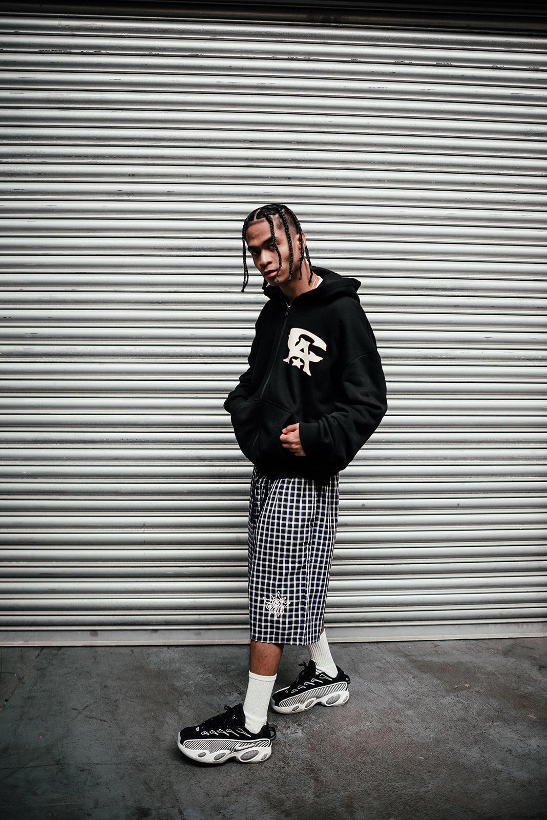 Check Shorts - Blue