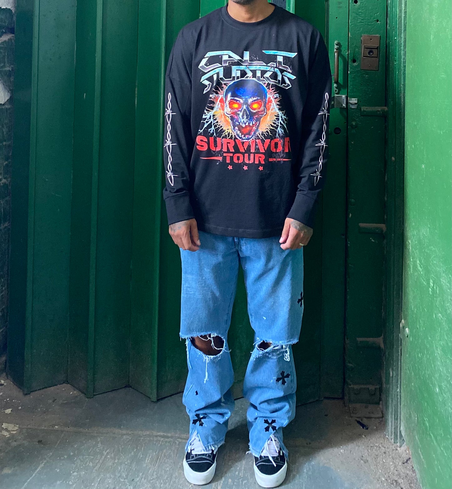 Destroyed Iron Jeans - Blue