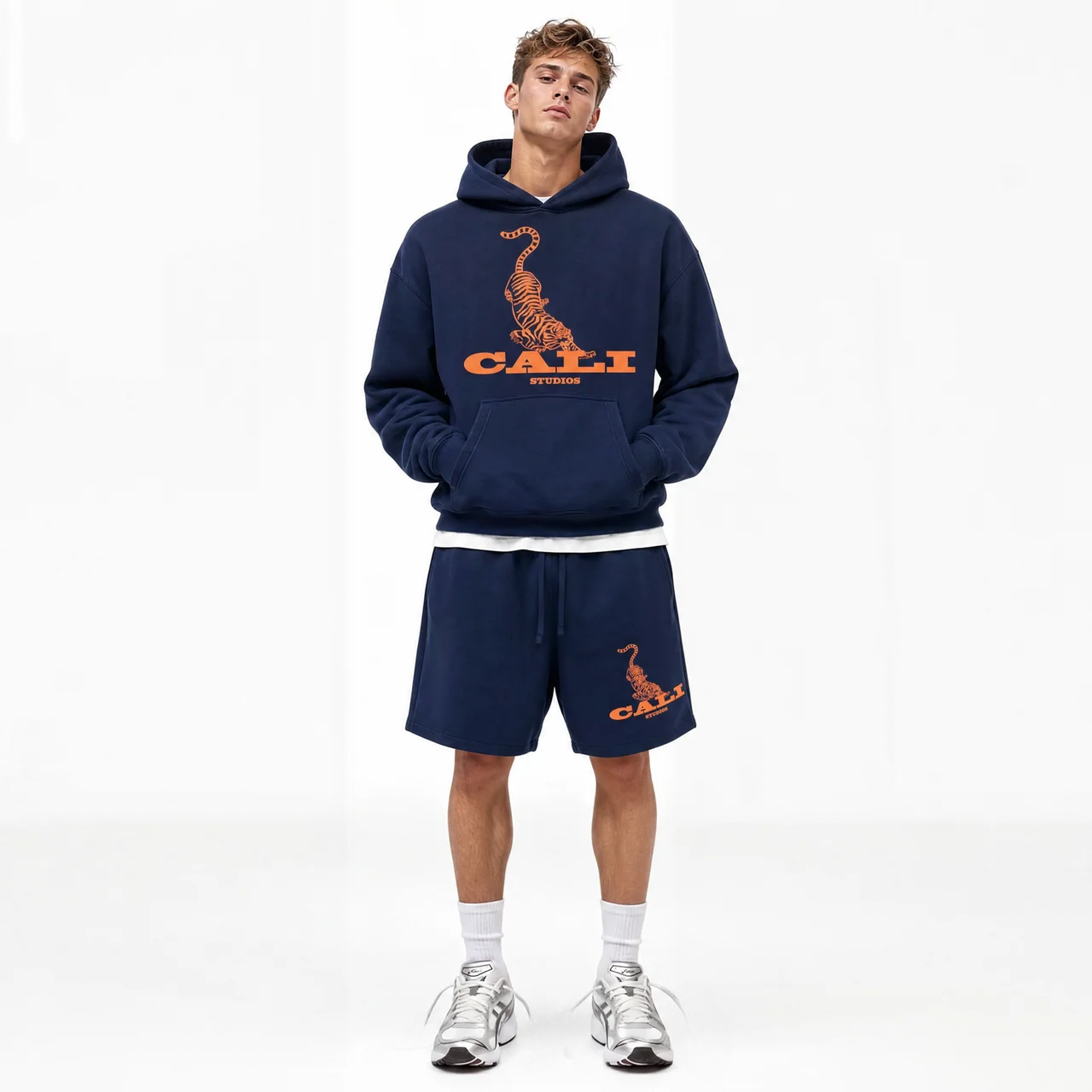 Tiger Hoodie - Navy