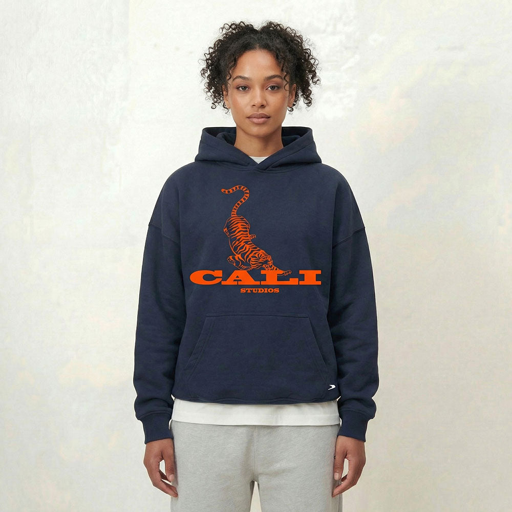 Tiger Hoodie - Navy