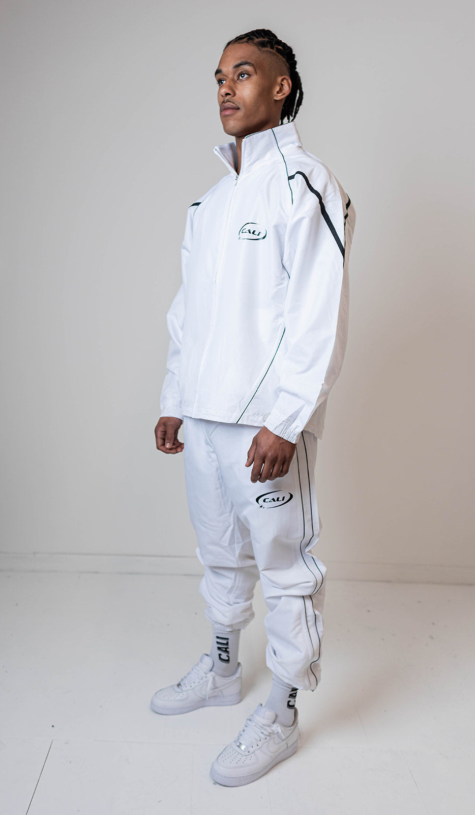 The Track Pants - White/Black