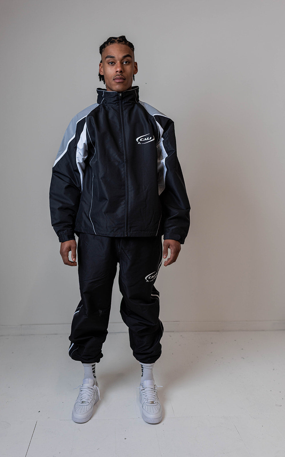 The Track Pants - Black/Grey