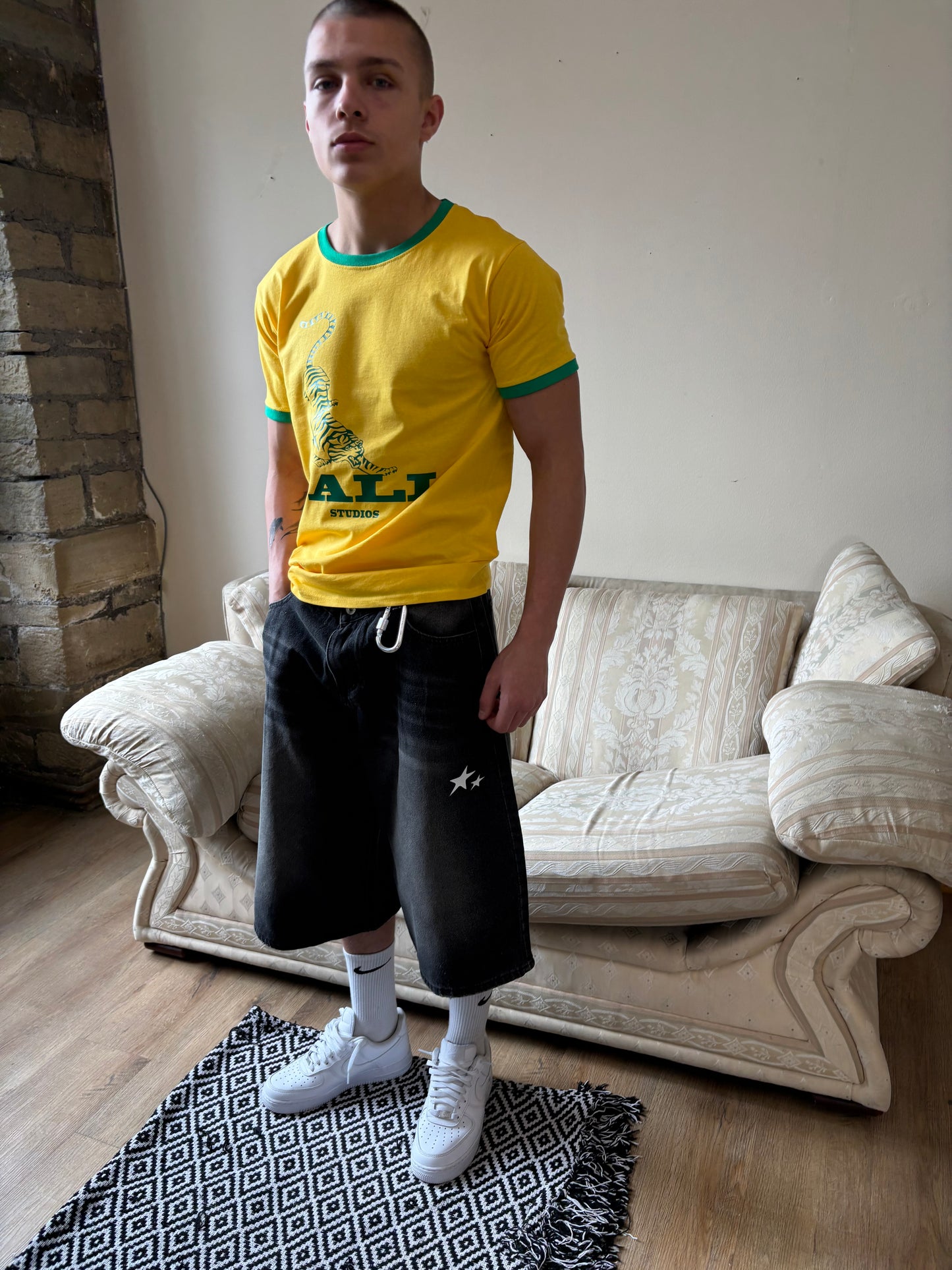 Tiger Ringer T-Shirt - Yellow