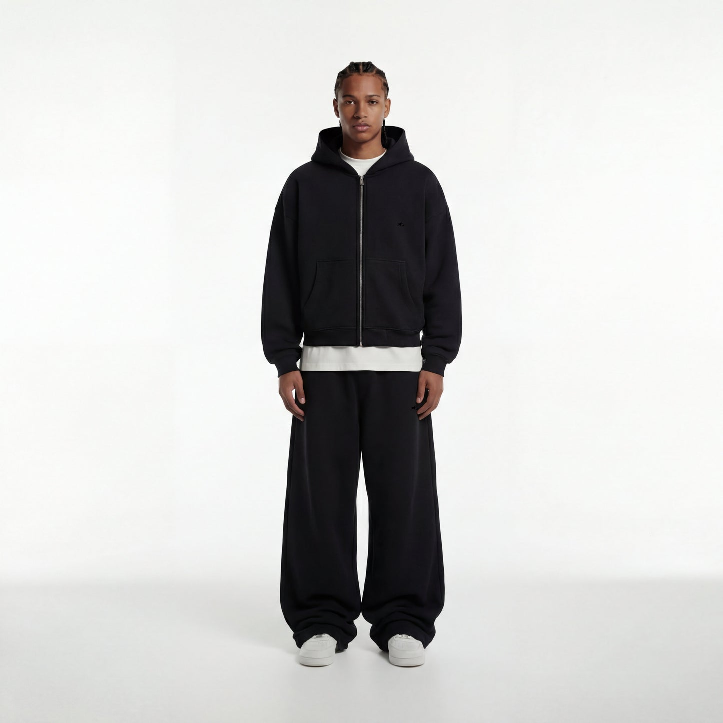 Heavy Zip Hoodie - Black