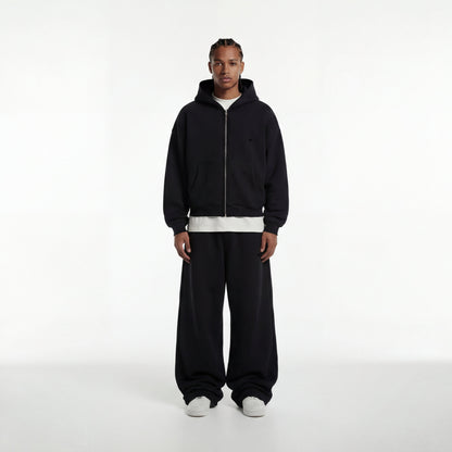 Heavy Zip Hoodie - Black