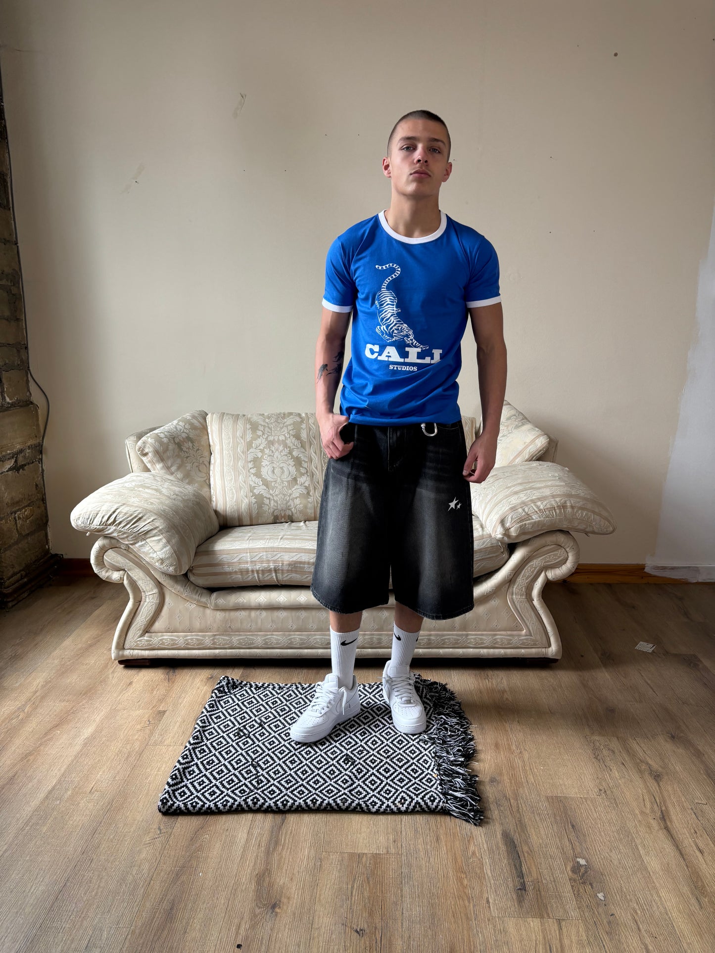 Tiger Ringer T-Shirt - Blue