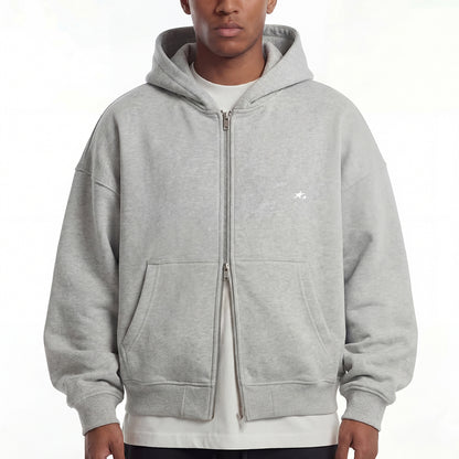 Heavy Zip Hoodie - Grey