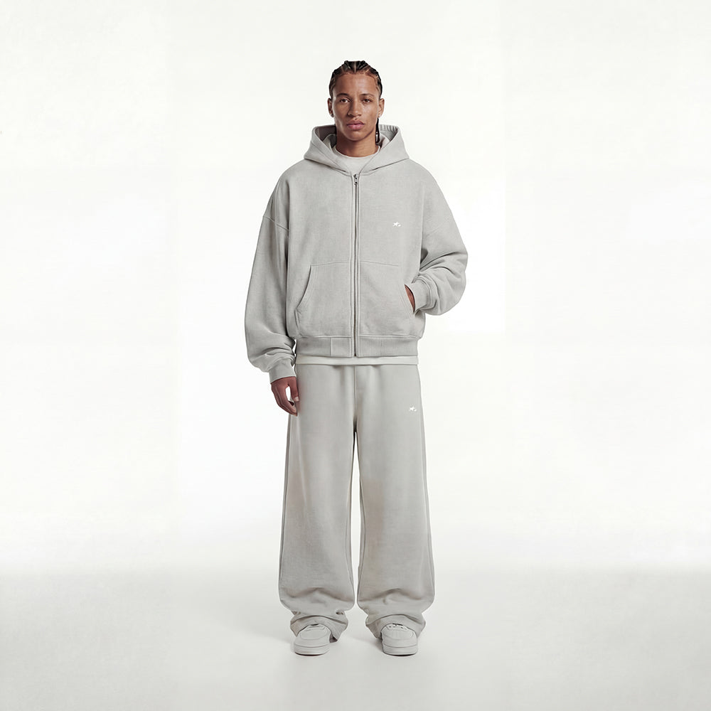 Heavy Zip Hoodie - Grey