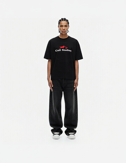 Red Star T-shirt - Black