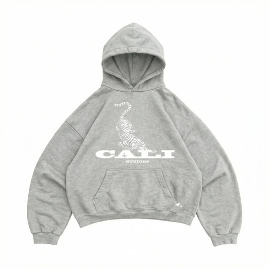 Tiger Hoodie - Grey/White