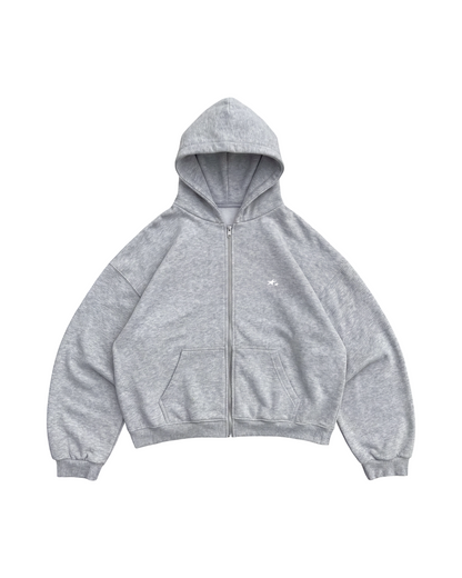 Heavy Zip Hoodie - Grey