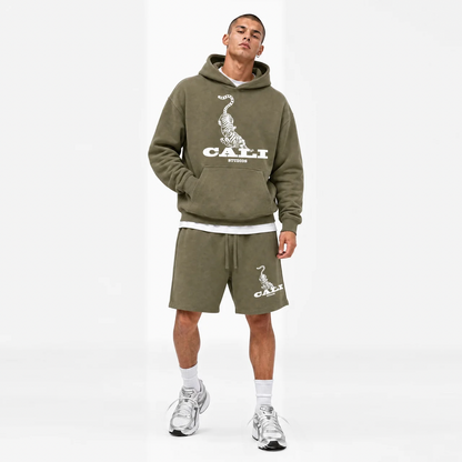 Tiger Hoodie - Khaki Green