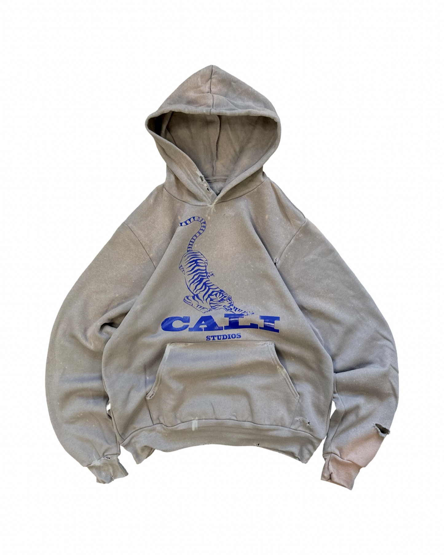 Washed Tiger Hoodie - Grey