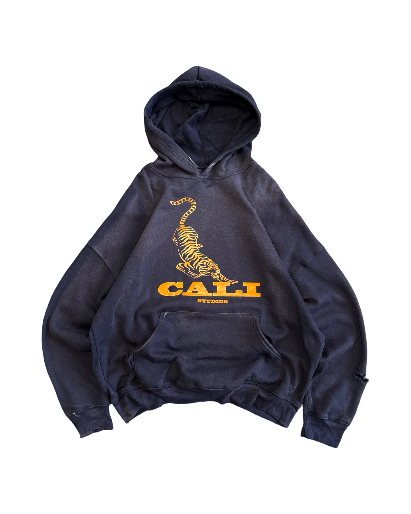 Washed Tiger Hoodie - Navy