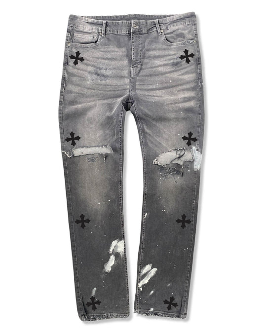 Destroyed Iron Jeans - Grey