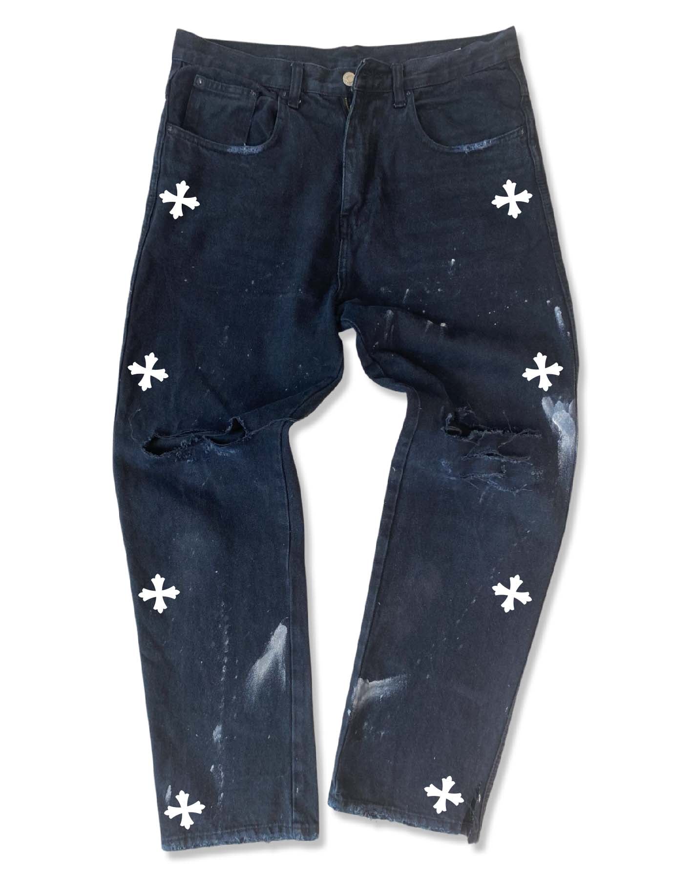 Destroyed Iron Jeans - Black