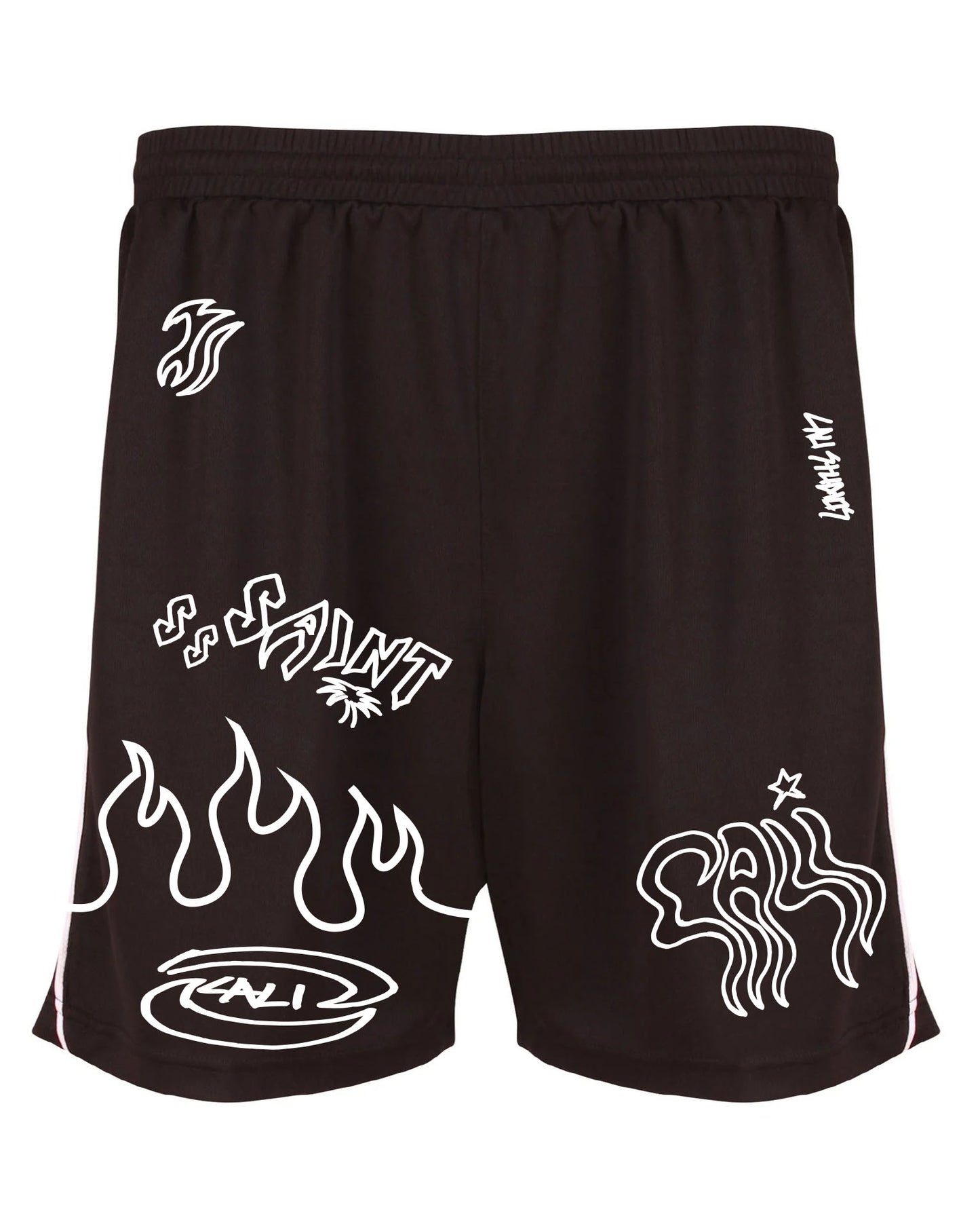 Doodle Mesh Shorts - Black
