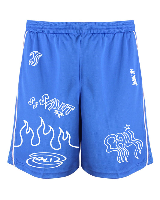 Doodle Mesh Shorts - Blue