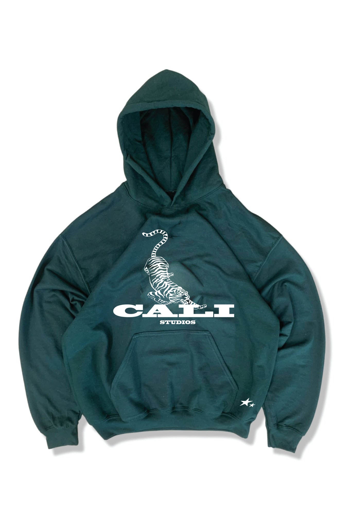 Tiger Hoodie - Dark Green