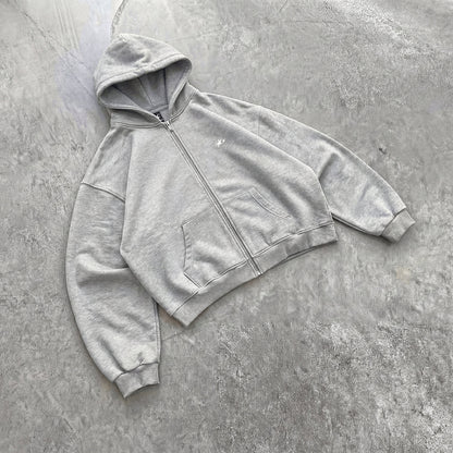 Heavy Zip Hoodie - Grey
