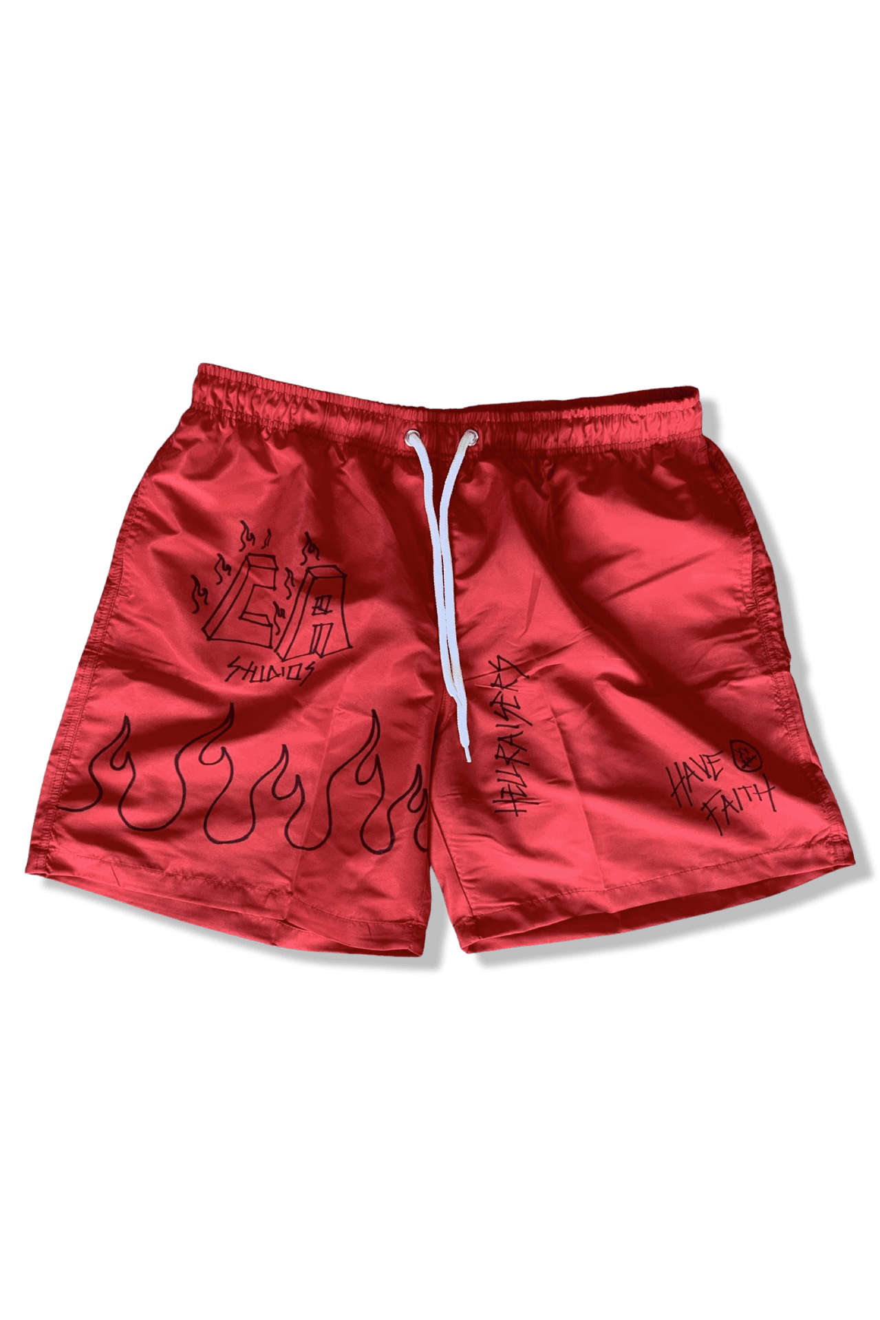 Graphic Shorts - Red