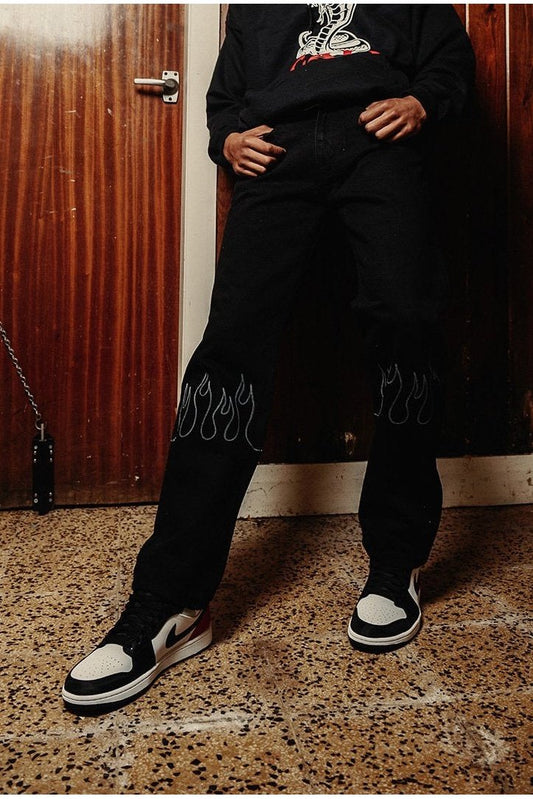 Flame Jeans - Black.