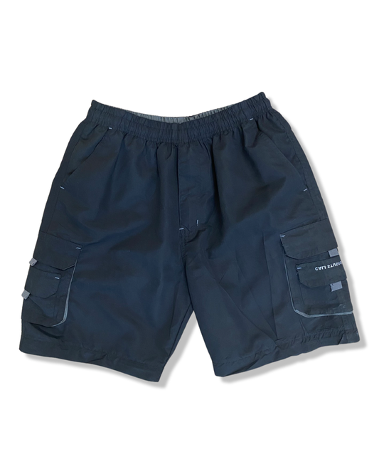 2 in 1 Cargo Shorts - Black