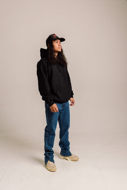 Split Hem Denim Jeans - Indigo