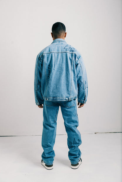 Graphic Jeans - Blue.