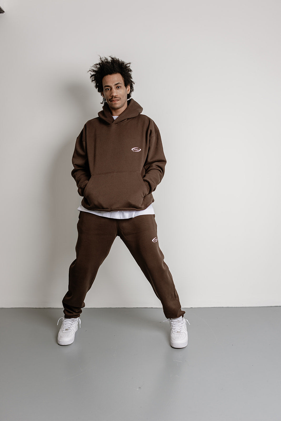 Track Hoodie - Brown