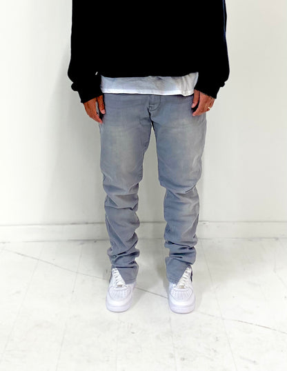 Split Hem Jeans - Grey