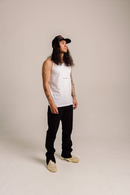 Split Hem Denim Jeans - Black