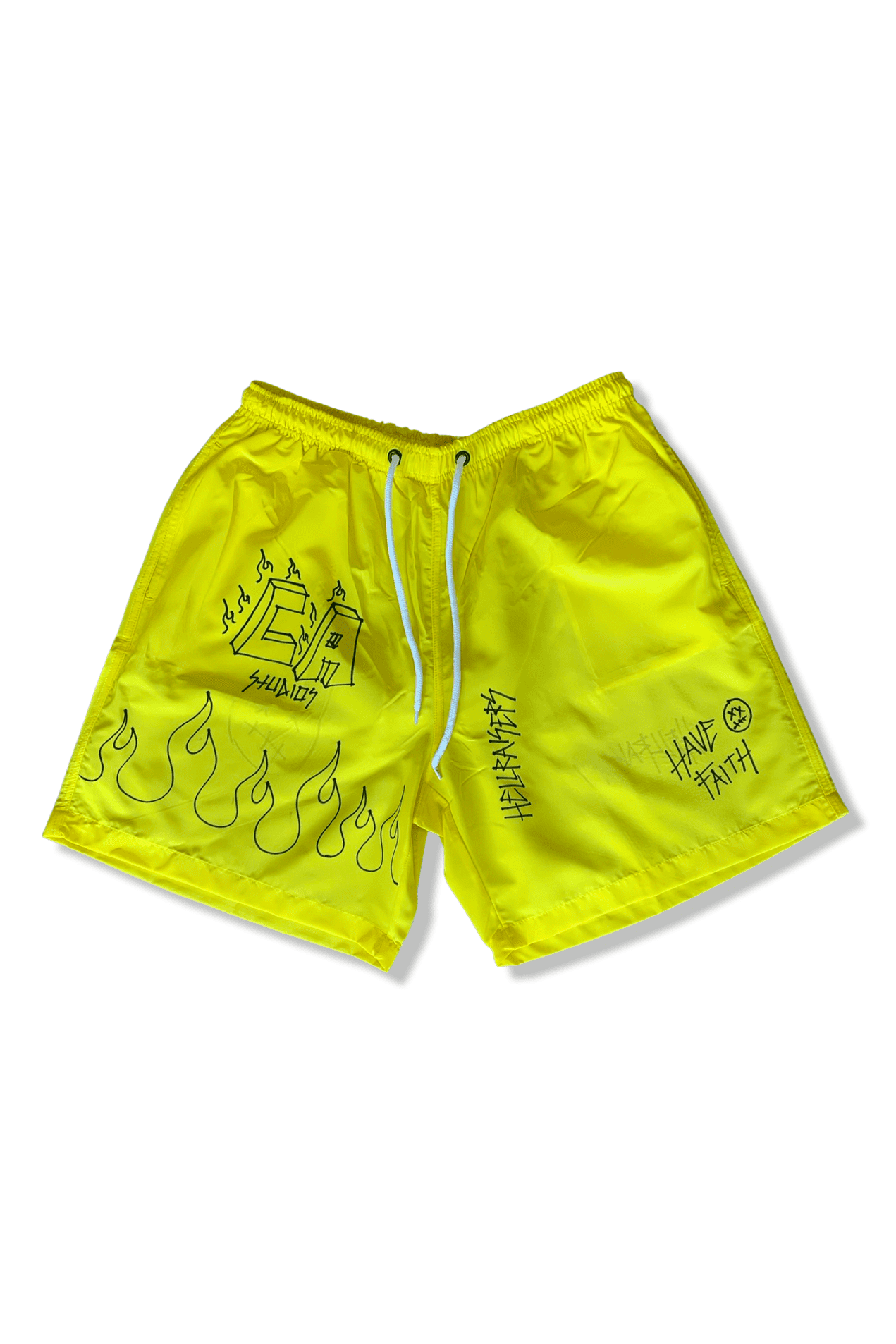 Graphic Shorts - Yellow
