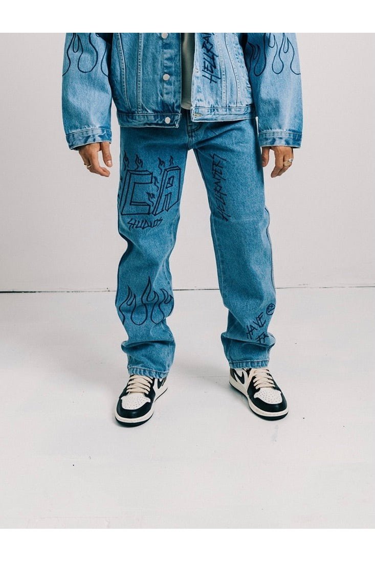 Graphic Jeans - Blue.