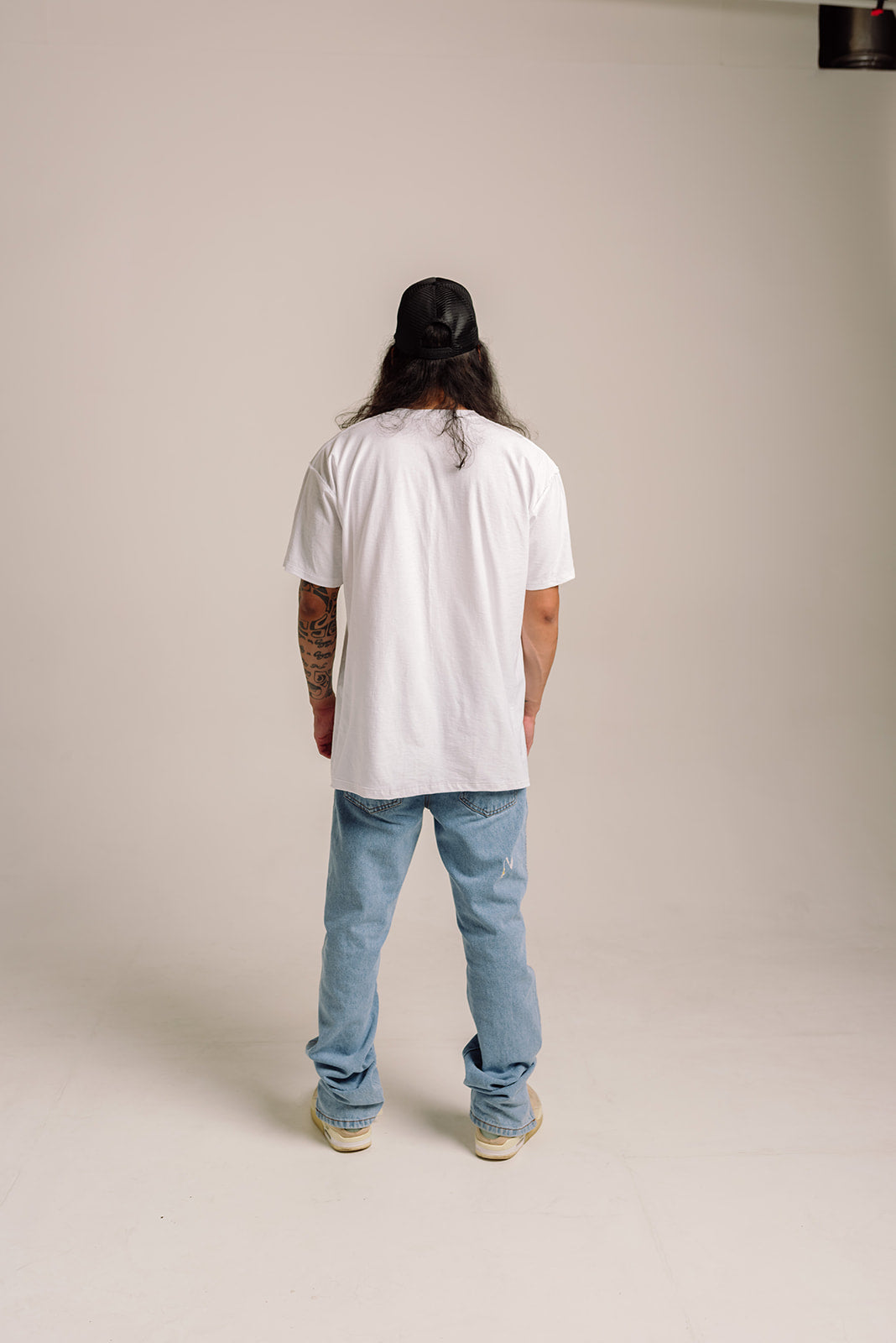 Split Hem Denim Jeans - Light Blue