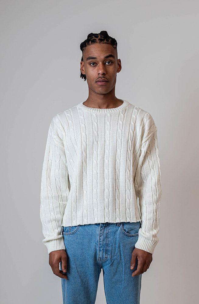 Knit Sweatshirt - Cream