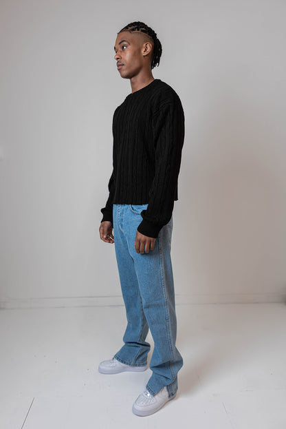 Knit Sweatshirt - Black