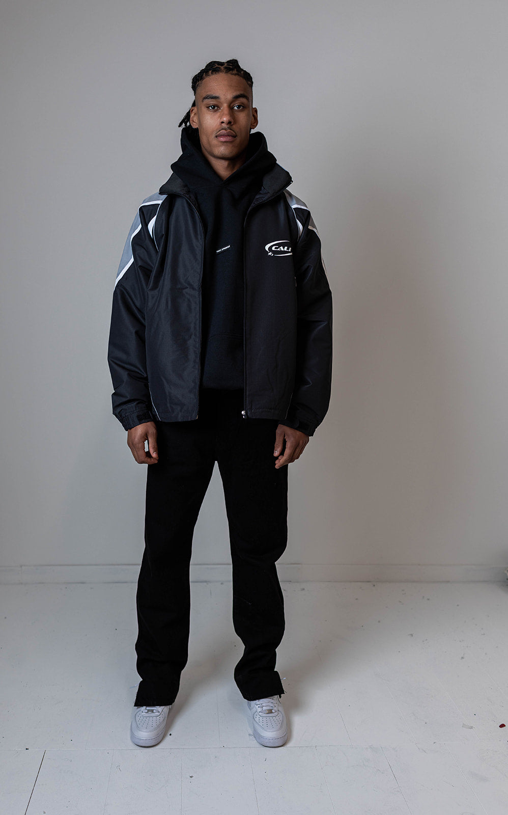 The Track Jacket - Black/Grey